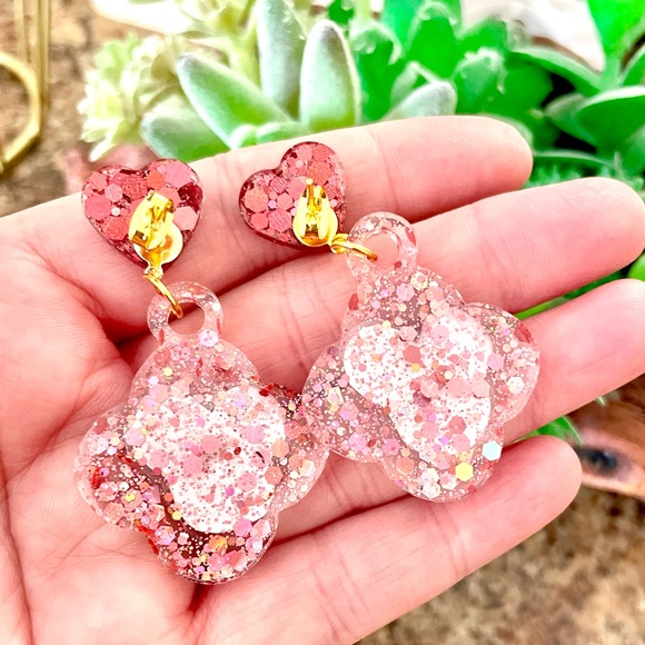 Acrylic Mickey Mouse Earrings - Picture 5 of 5